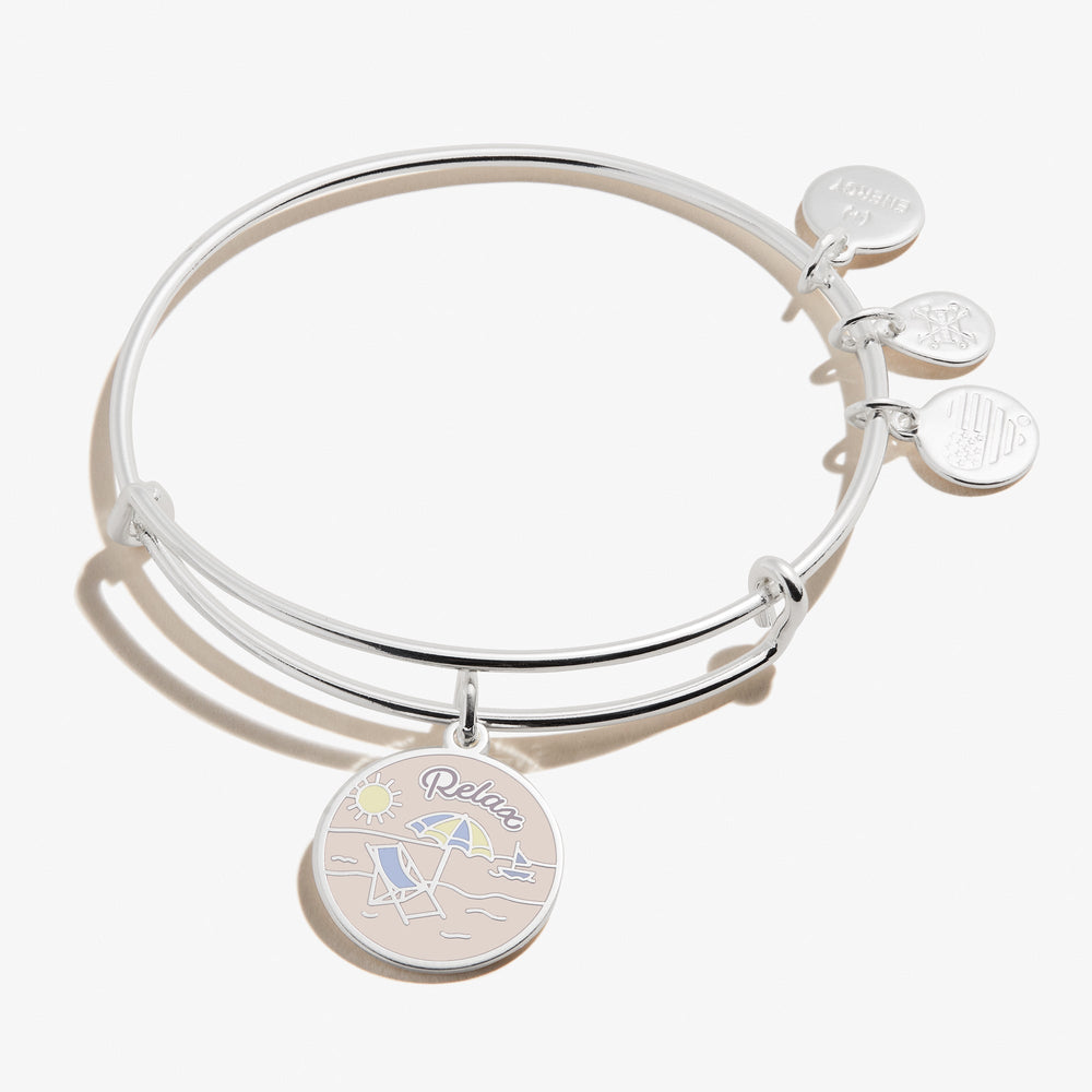 Happy Retirement' Charm Bangle - Alex and Ani Shiny Silver | Alex and Ani