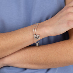 2021 Graduation Cap Charm Bangle - Alex and Ani Rafaelian Gold | Alex and Ani