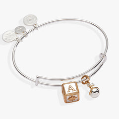 Baby Block and Rattle Bangle Two Tone | Alex and Ani
