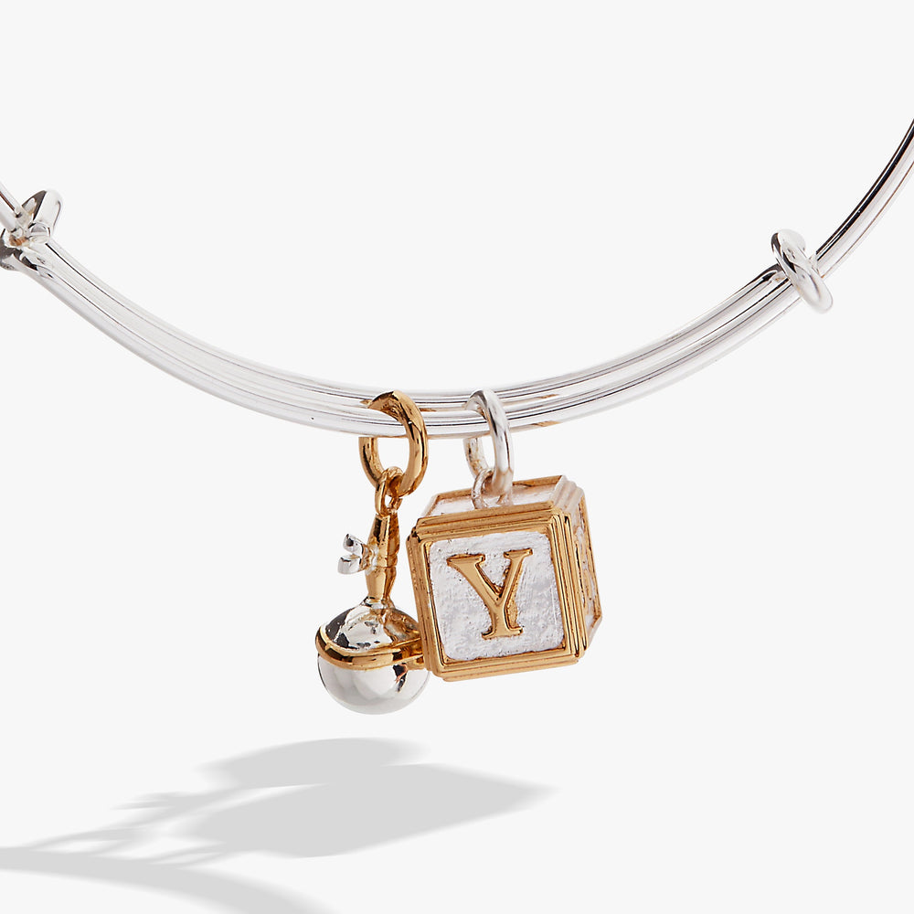 Baby Block and Rattle Bangle Two Tone | Alex and Ani