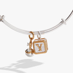Baby Block and Rattle Bangle Two Tone | Alex and Ani