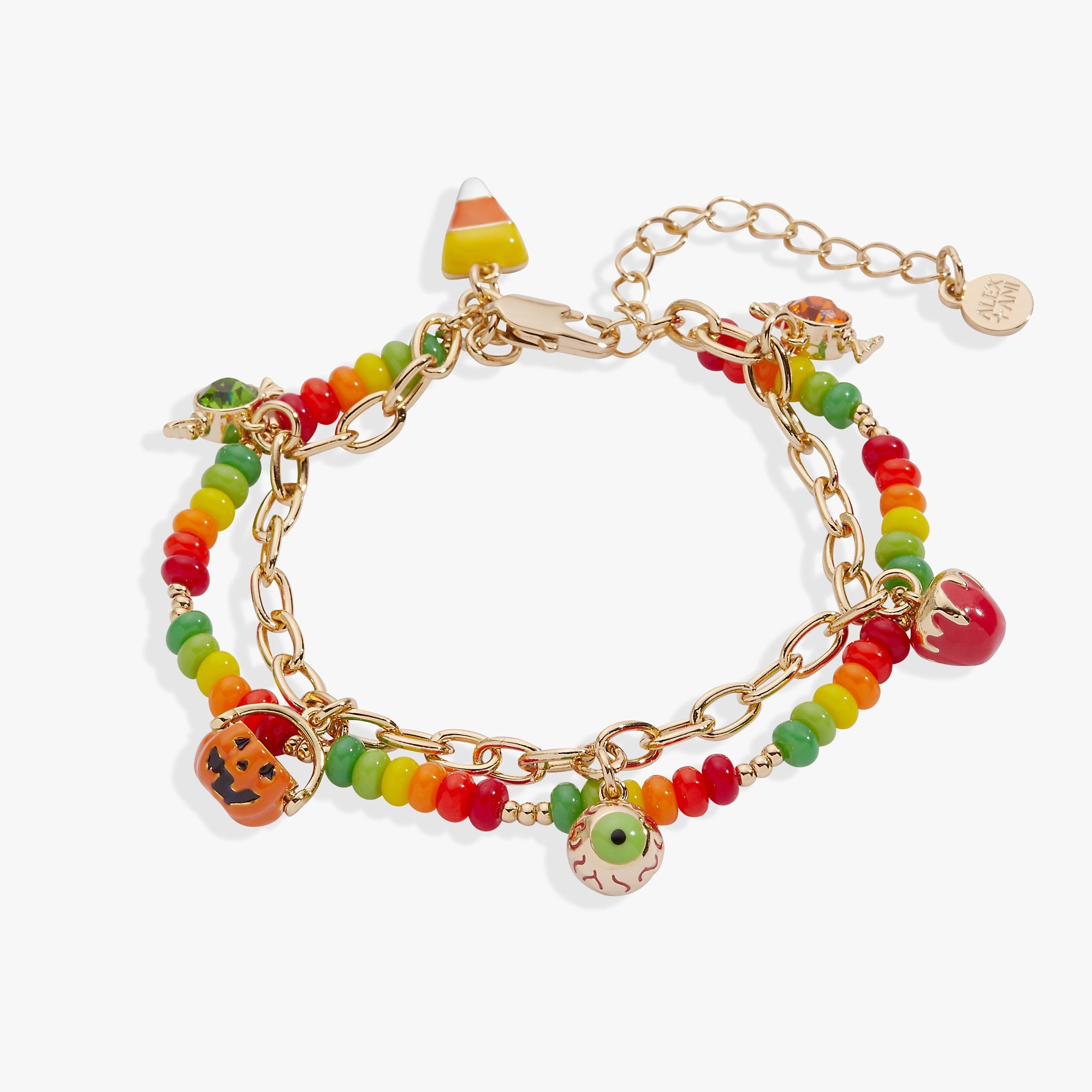 SOM - Trick or Treat Charm bracelet Gold | Alex and Ani