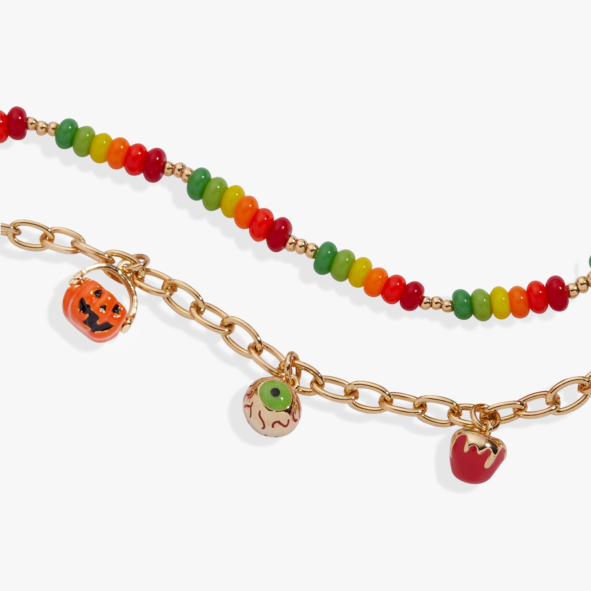 SOM - Trick or Treat Charm bracelet Gold | Alex and Ani