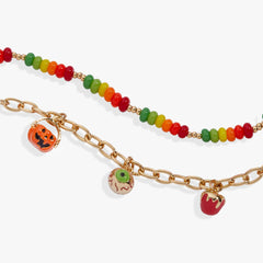 SOM - Trick or Treat Charm bracelet Gold | Alex and Ani