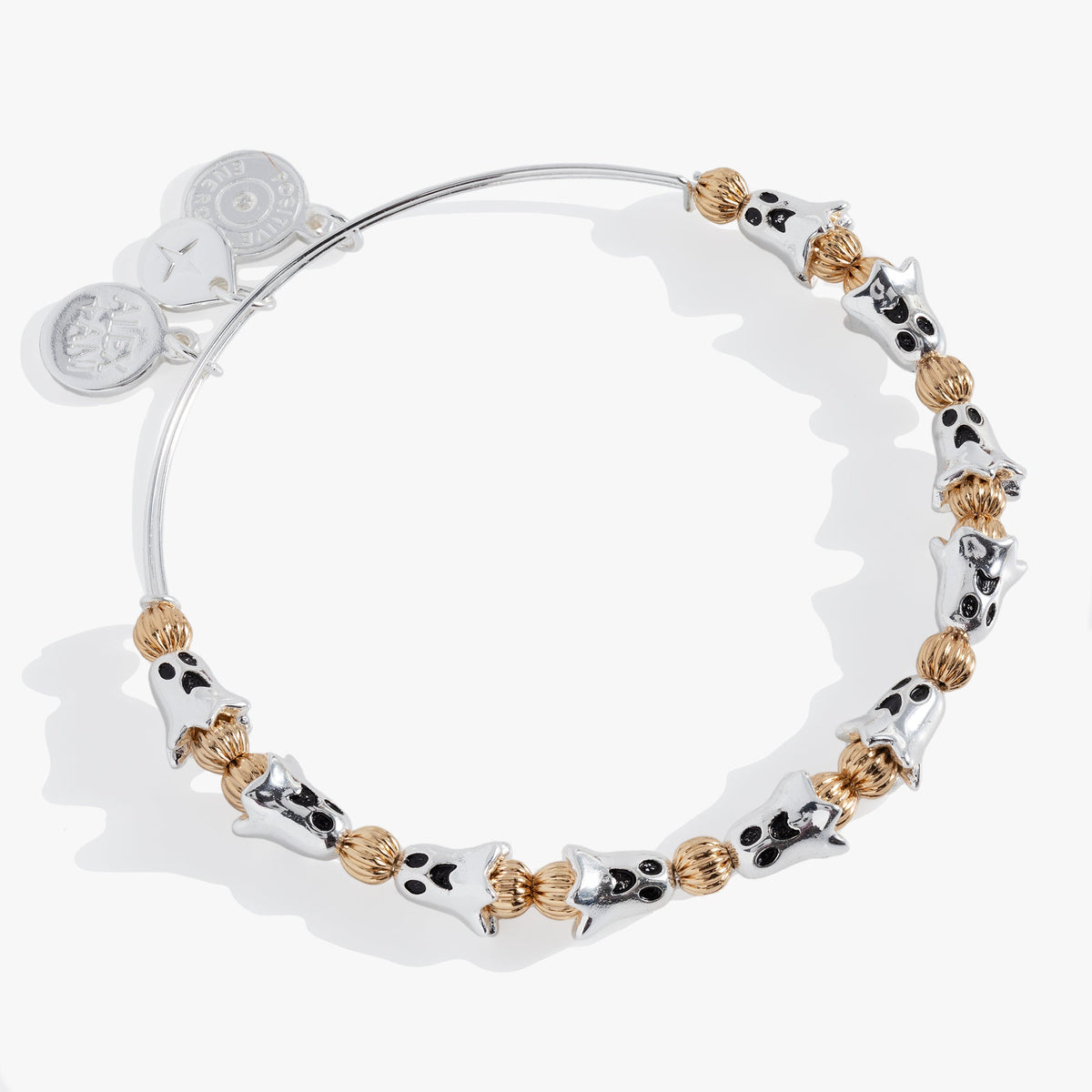 Ghost Beaded Bangle Two Tone | Alex and Ani