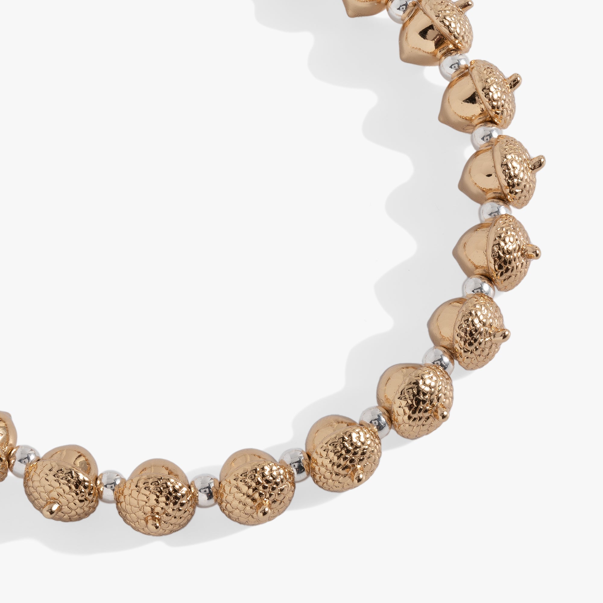 Acorn Beaded Bangle Two Tone | Alex and Ani
