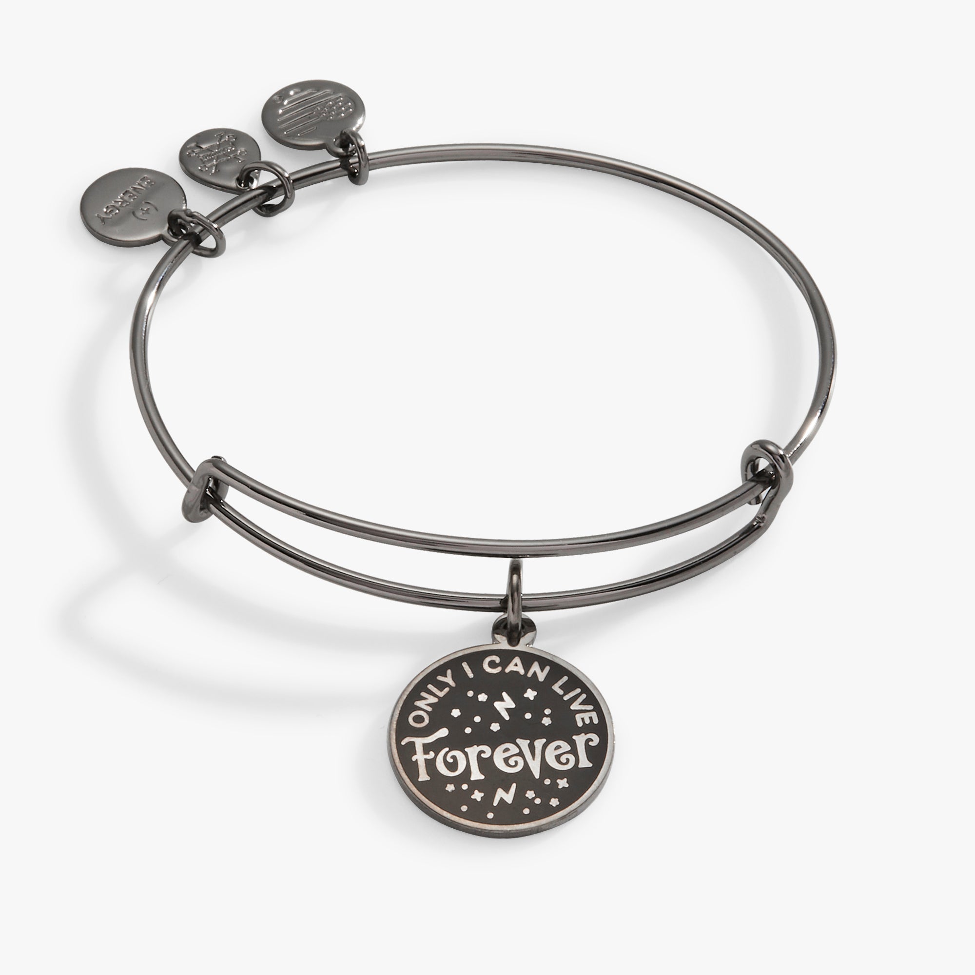 Harry Potter™ Voldemort 'Only I Can Live Forever' Charm Bangle Midnight Silver | Alex and Ani