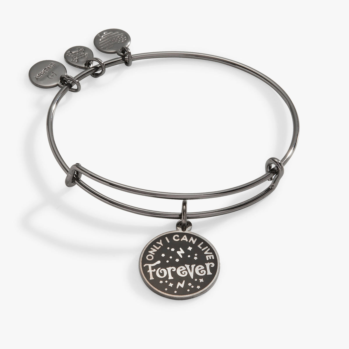 Harry Potter™ Voldemort 'Only I Can Live Forever' Charm Bangle Midnight Silver | Alex and Ani