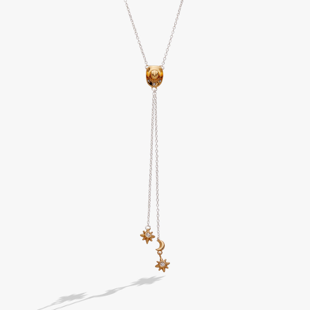 Cosmic Cowgirl Bolo Necklace Two Tone | Alex and Ani