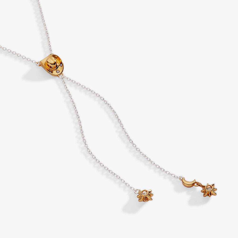 Cosmic Cowgirl Bolo Necklace Two Tone | Alex and Ani