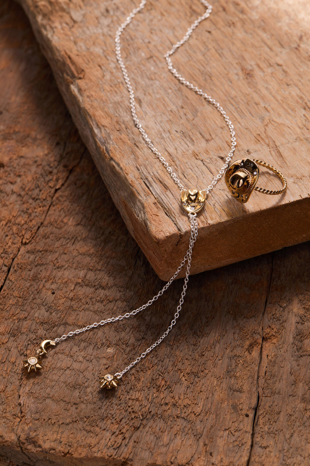 Cosmic Cowgirl Bolo Necklace Two Tone | Alex and Ani