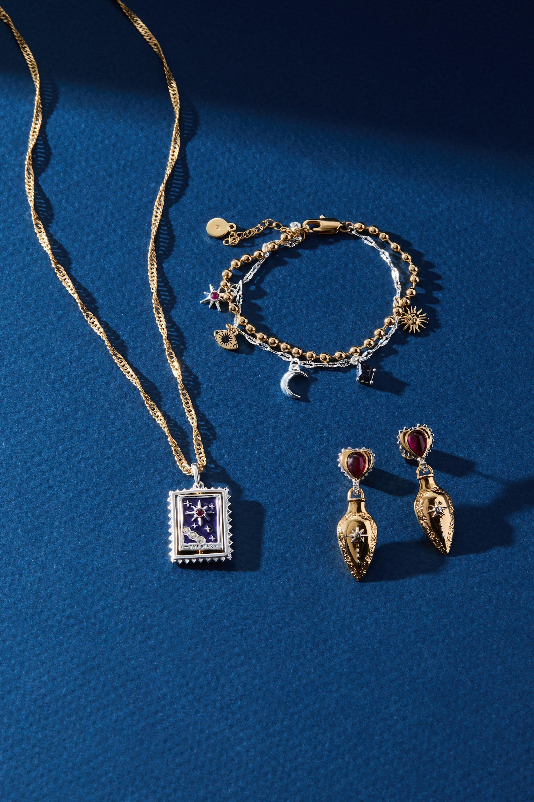 Tarot Card Reversable Spinner Pendant Necklace Two Tone | Alex and Ani