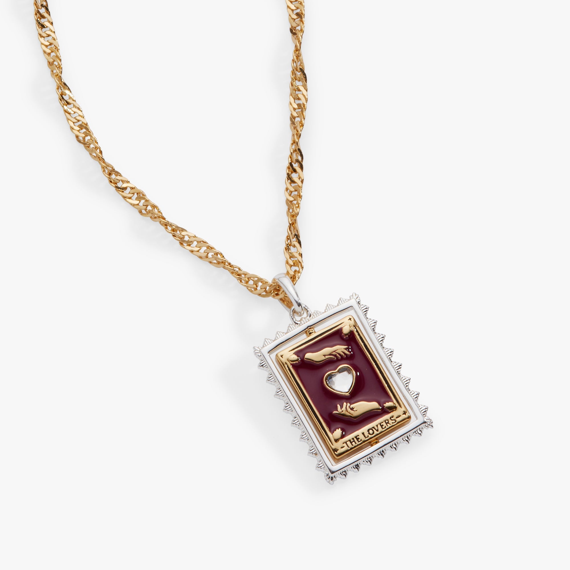 Tarot Card Reversable Spinner Pendant Necklace Two Tone | Alex and Ani