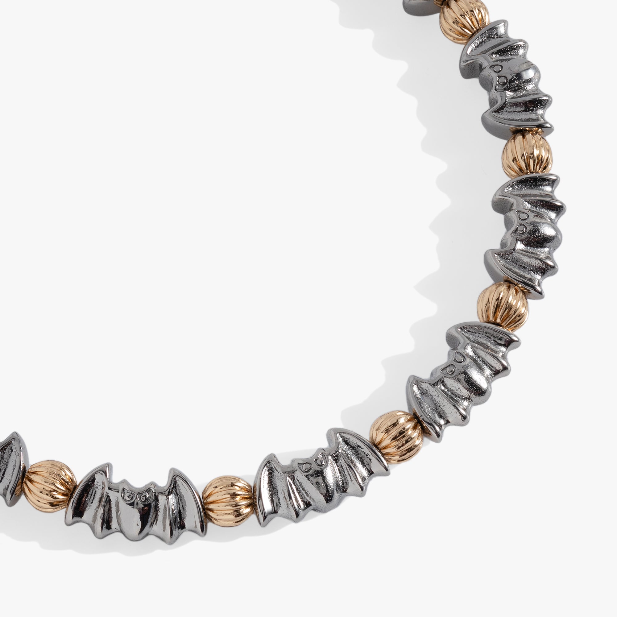 Beaded Bat Bangle Two Tone | Alex and Ani