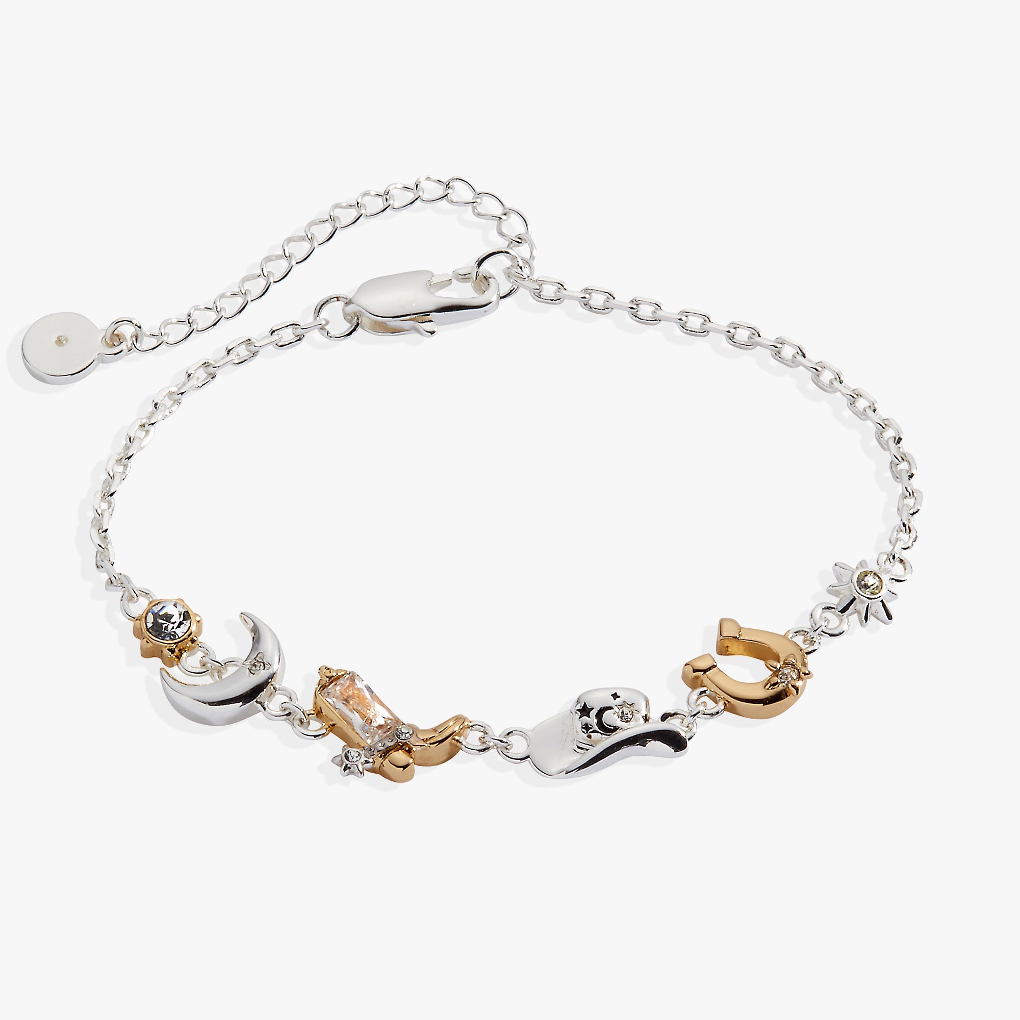 Cosmic Cowgirl Inline Charm Bracelet Two Tone | Alex and Ani