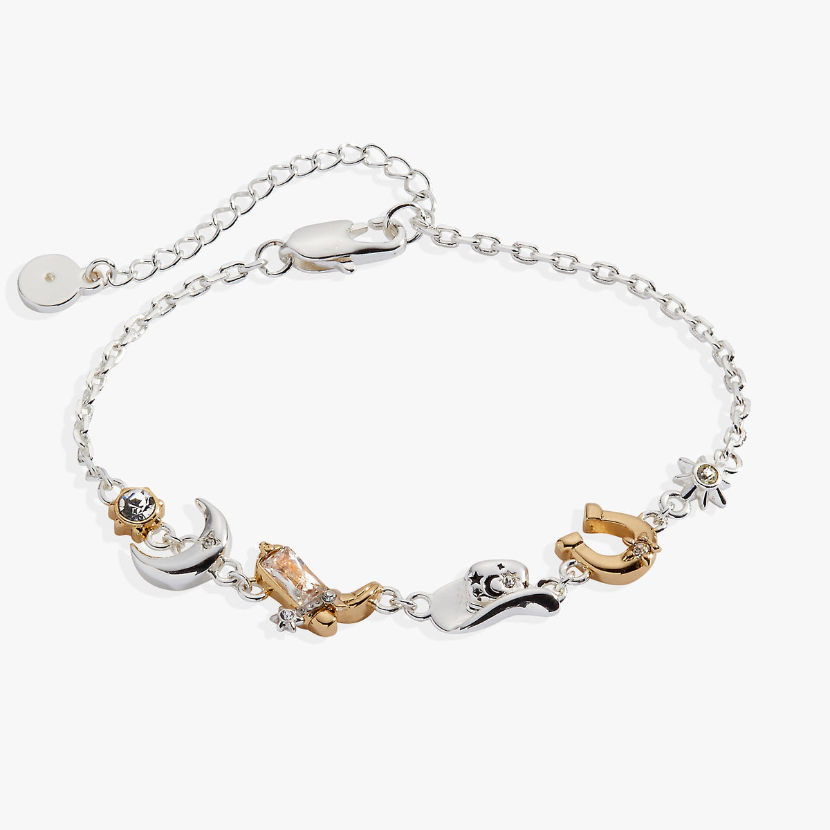 Cosmic Cowgirl Inline Charm Bracelet Two Tone | Alex and Ani