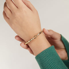 Faceted Hook Tension Bracelet Shiny Silver | Alex and Ani