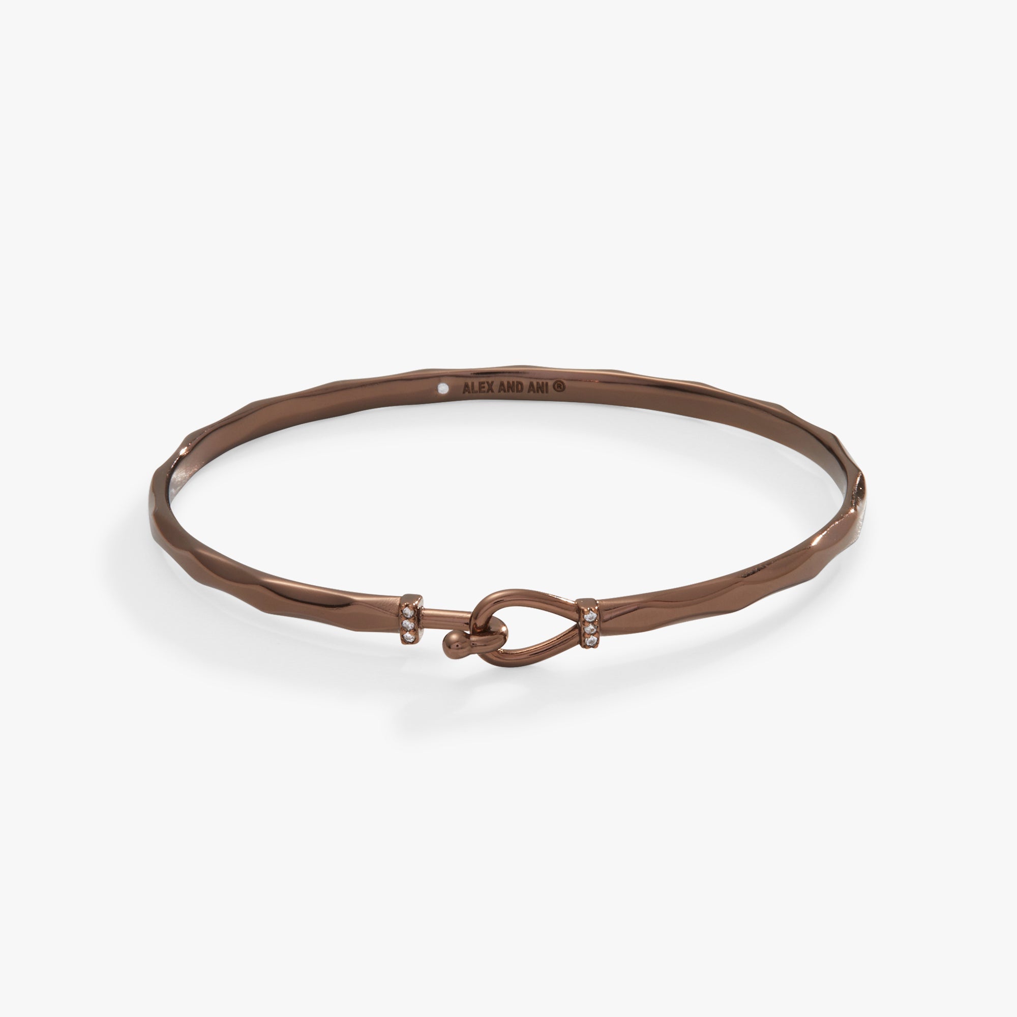 Faceted Hook Tension Bracelet Shiny Silver | Alex and Ani
