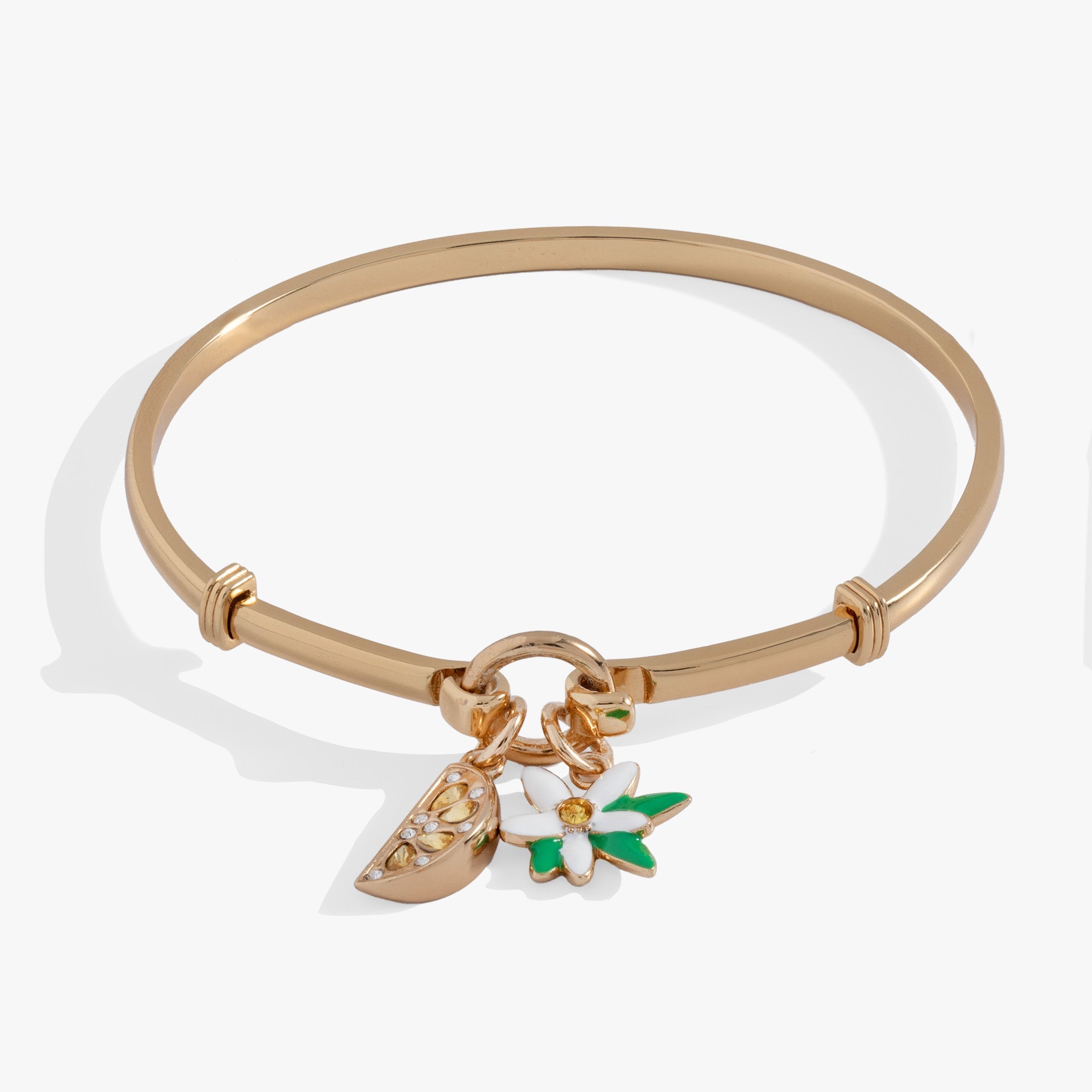 Lemon Tension Bangle Gold | Alex and Ani