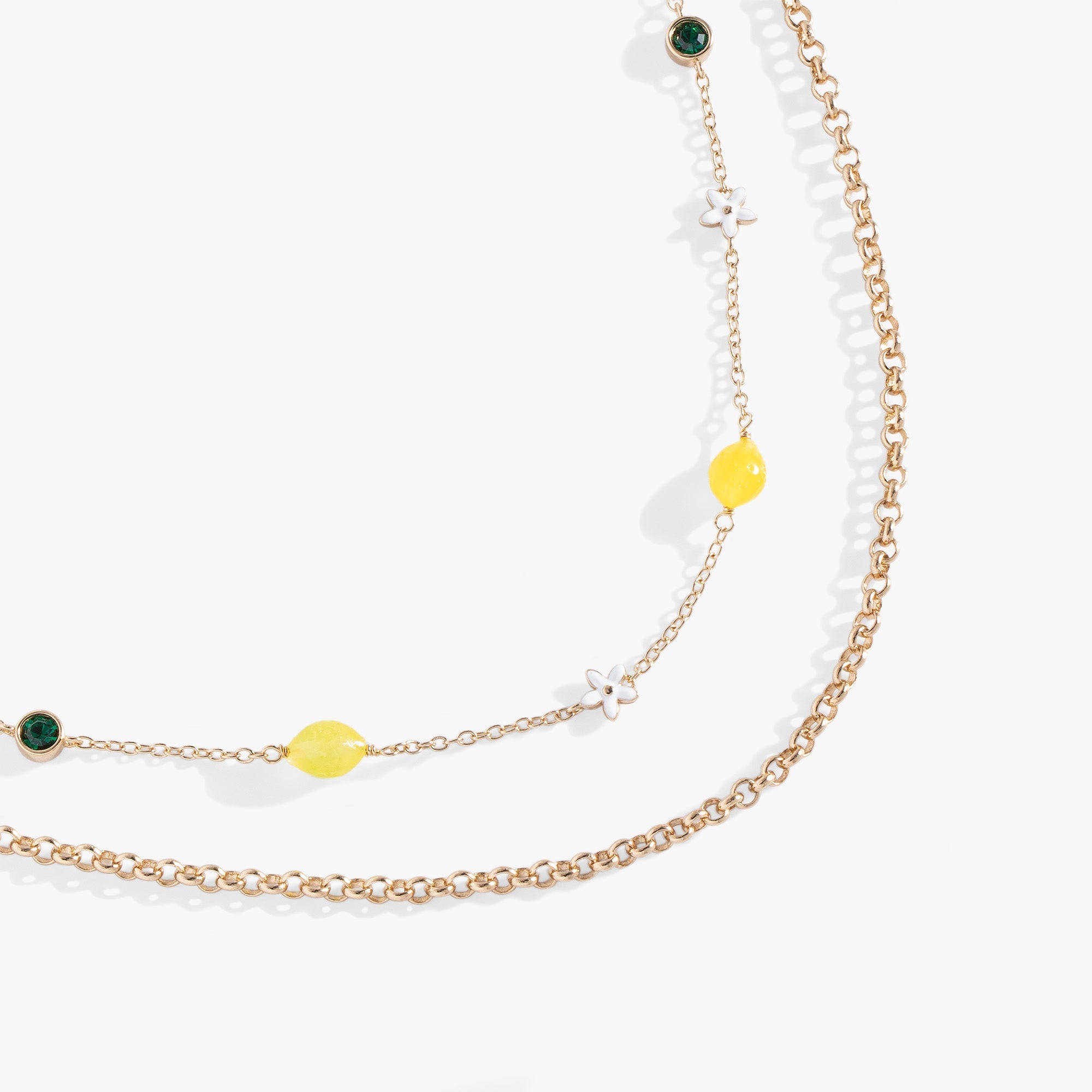 Double-Layer Lemon Necklace Gold | Alex and Ani