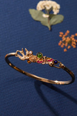 SOM - Mixed Woodland Tension Cuff Gold | Alex and Ani