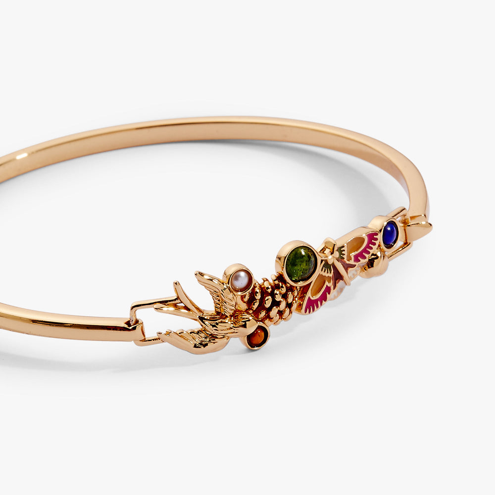 SOM - Mixed Woodland Tension Cuff Gold | Alex and Ani