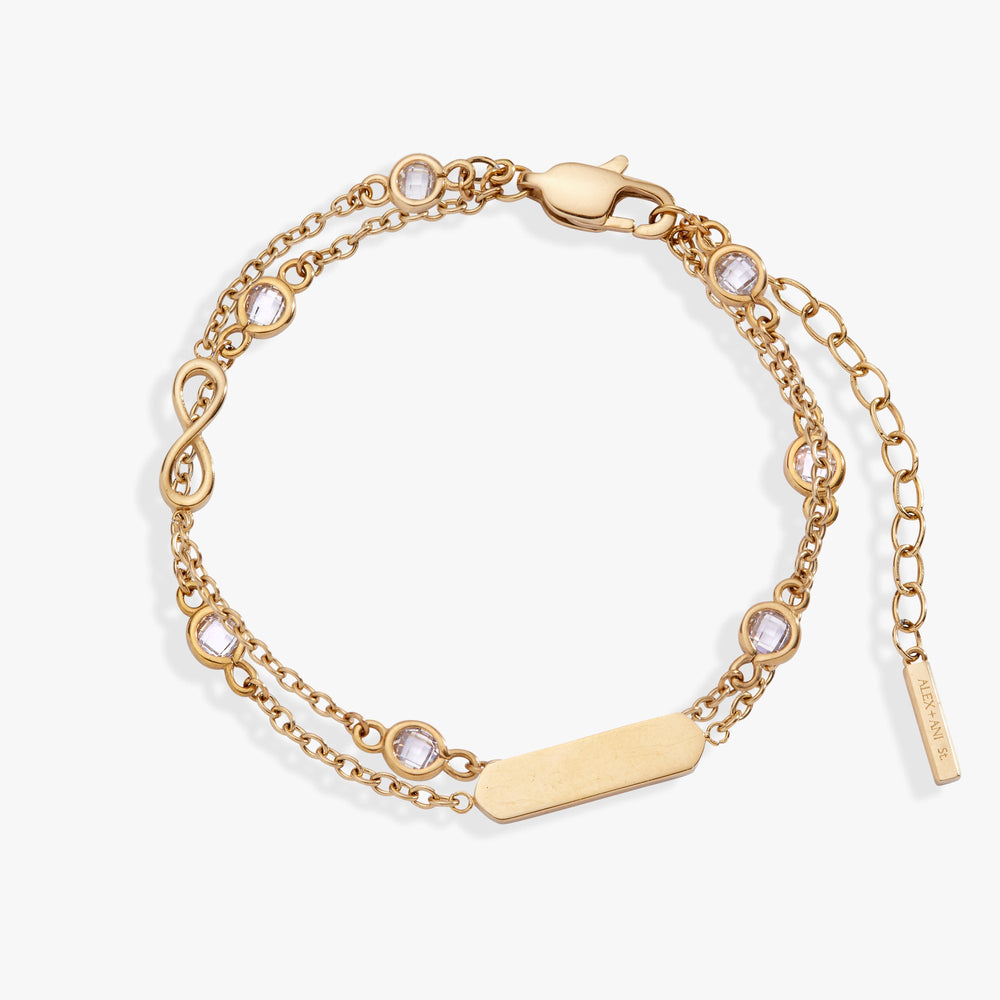 Infinity Chain Double Stranded Bracelet Stainless Steel Silver | Alex and Ani