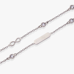 Infinity Chain Double Stranded Bracelet Stainless Steel Silver | Alex and Ani
