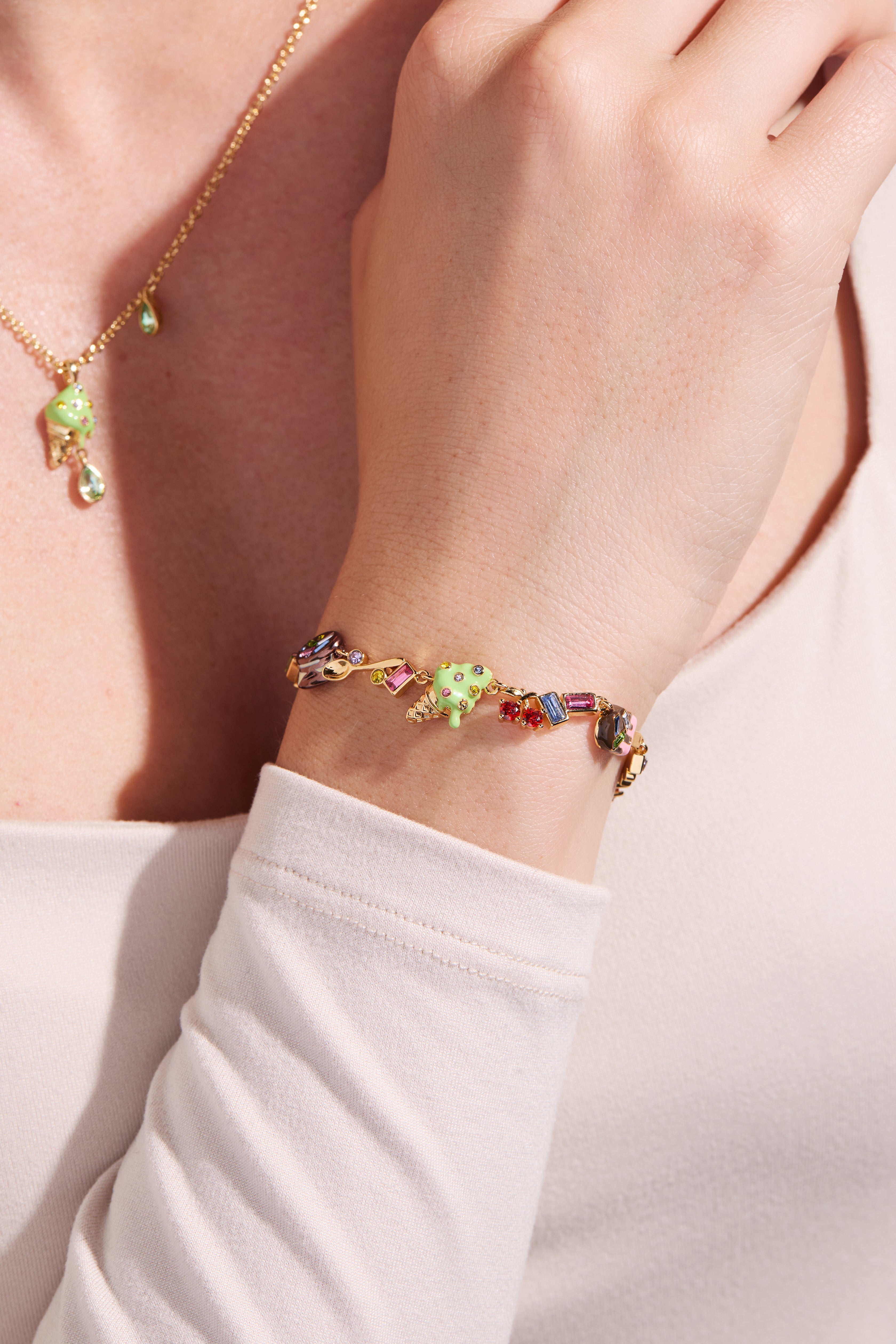 Ice Cream Bolo Bracelet Gold | Alex and Ani
