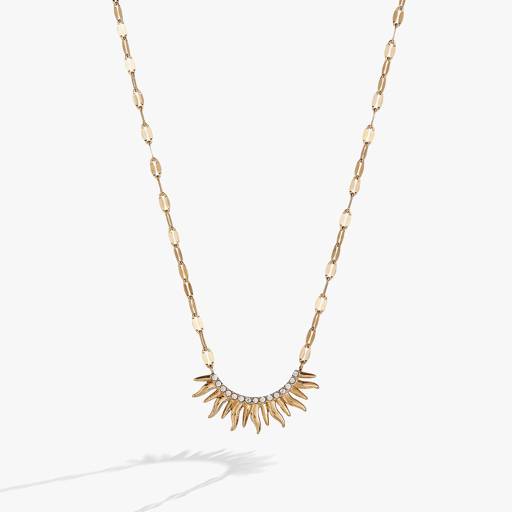 Sun Ray Necklace Stainless Steel Gold | Alex and Ani