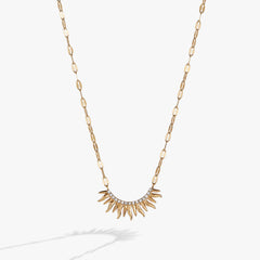 Sun Ray Necklace Stainless Steel Gold | Alex and Ani