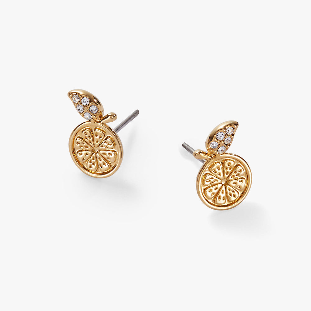 Summer Fruits Orange Slice Stud Gold | Alex and Ani