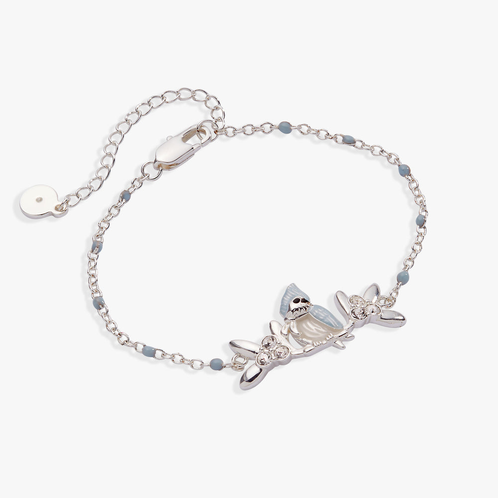 Tufted Titmouse Bracelet Silver | Alex and Ani
