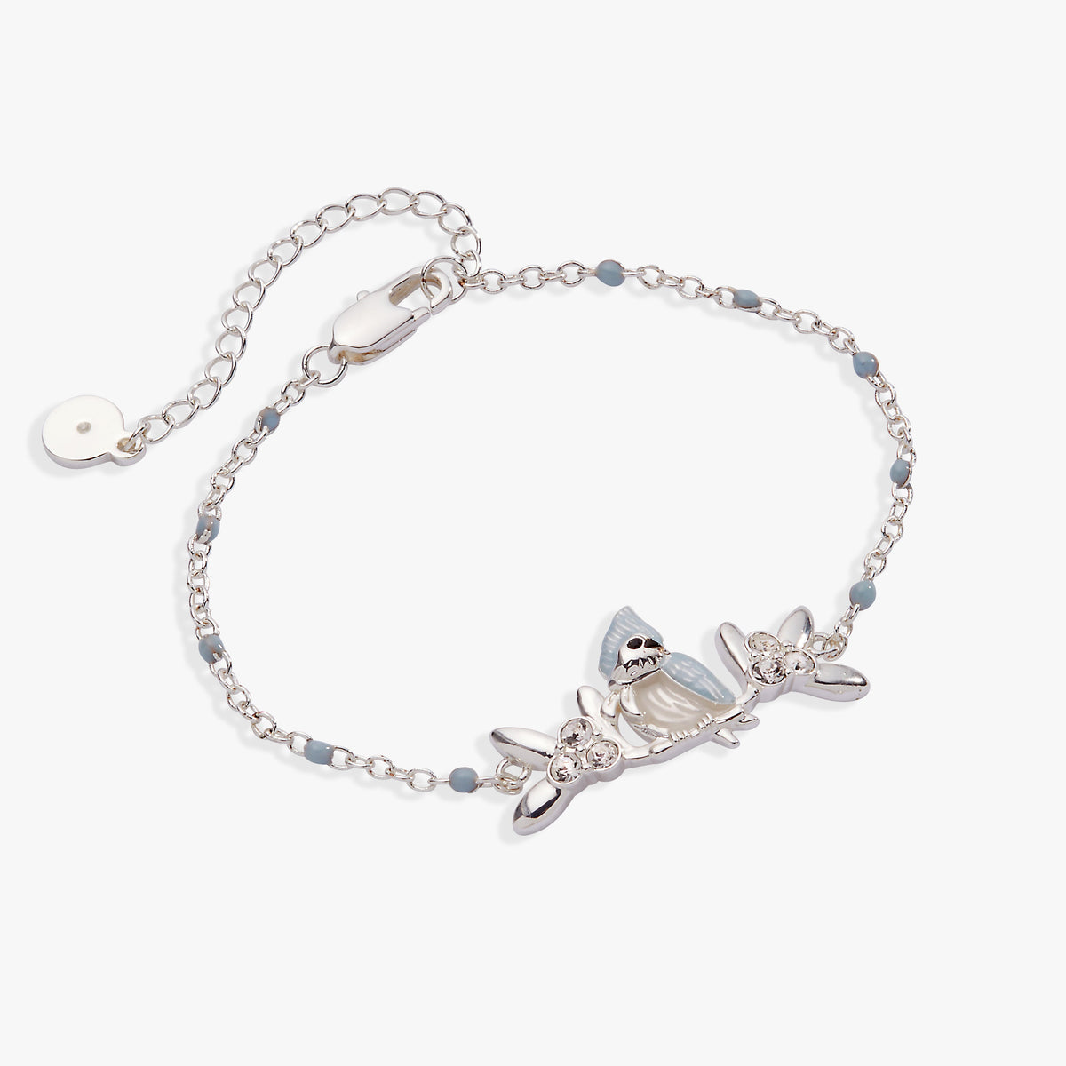 Tufted Titmouse Bracelet Silver | Alex and Ani