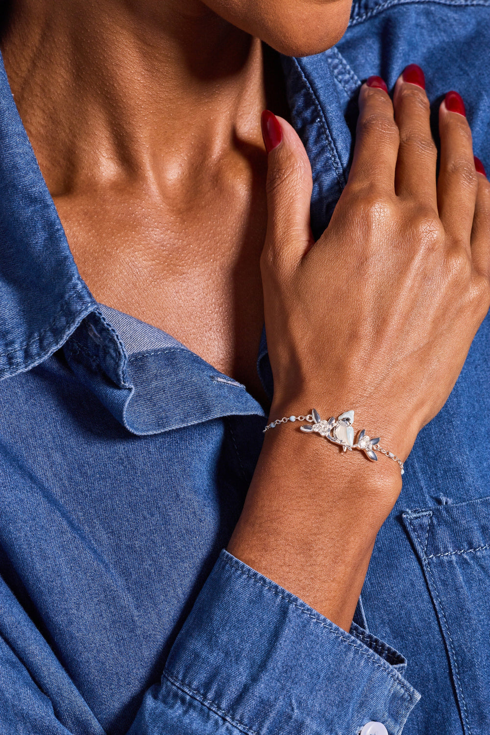 Tufted Titmouse Bracelet Silver | Alex and Ani