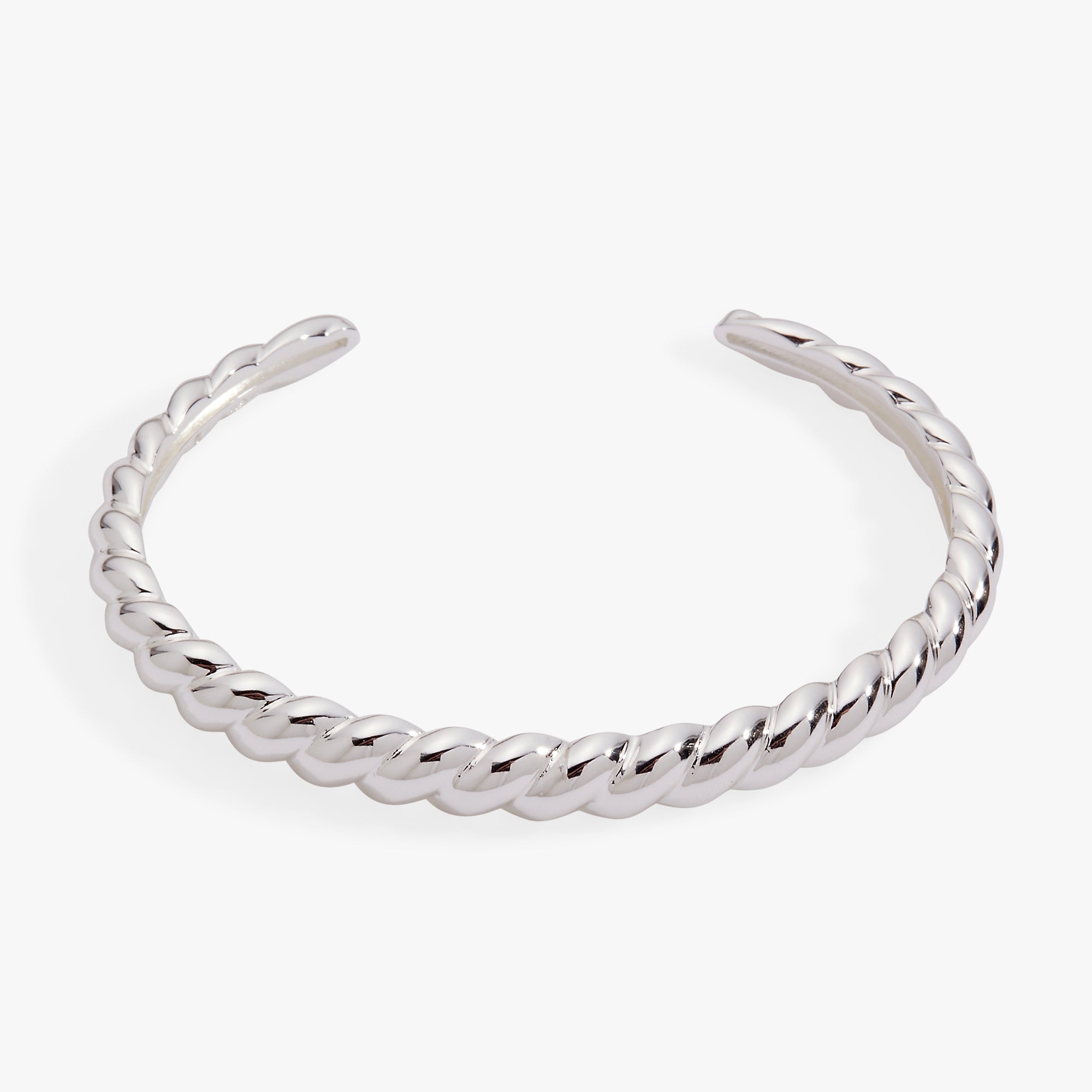 Puffy Rope Texture Cuff Bracelet Silver | Alex and Ani