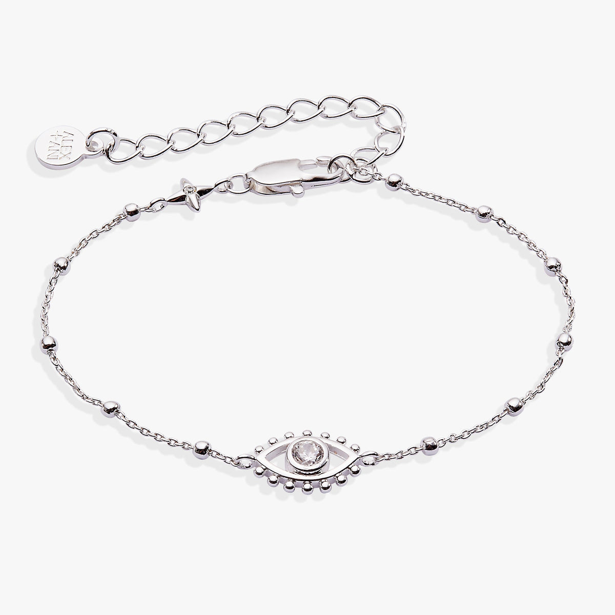 Evil Eye Inline Bracelet Silver | Alex and Ani
