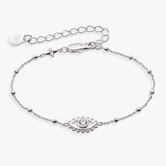 Evil Eye Inline Bracelet Silver | Alex and Ani