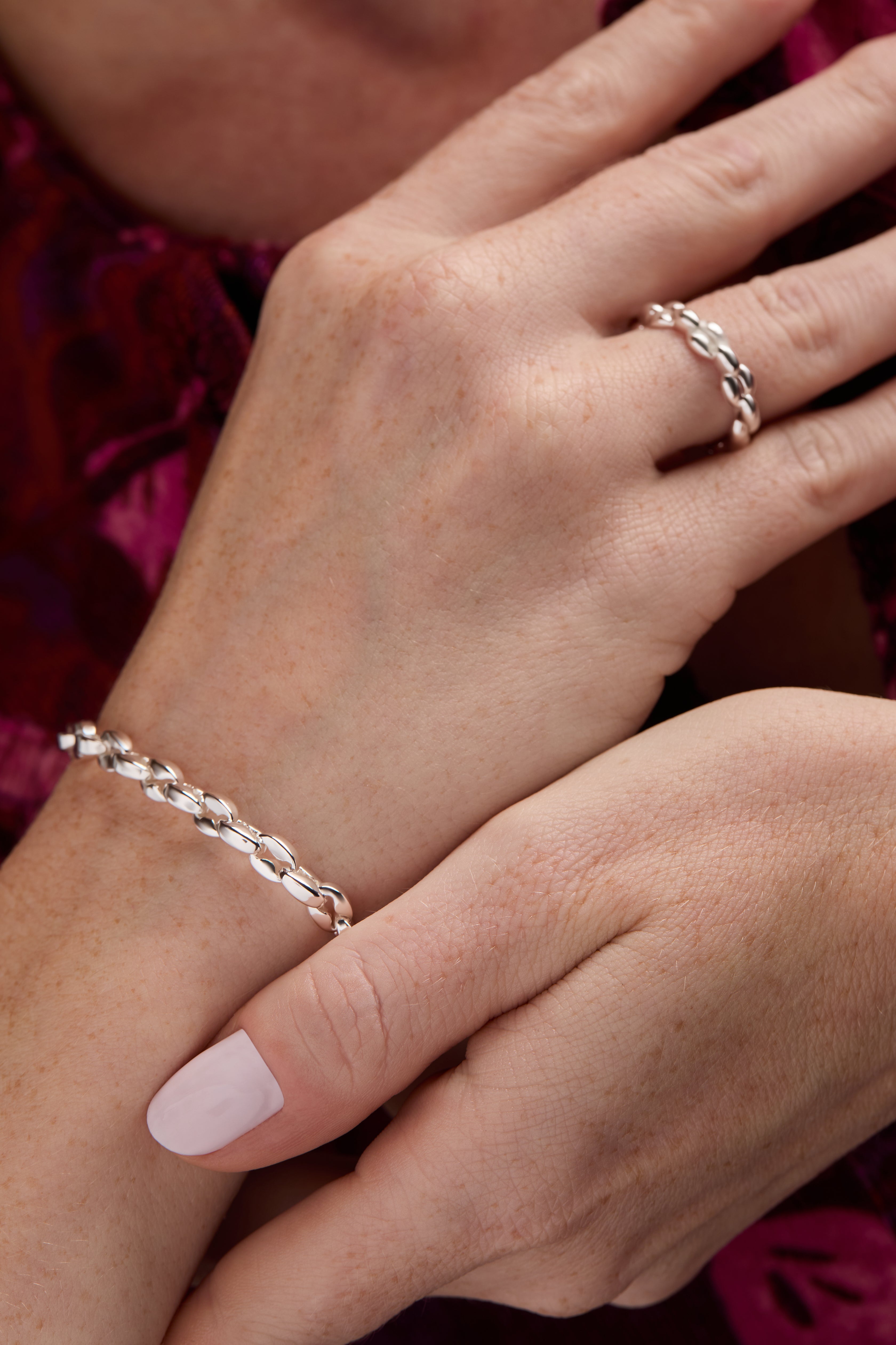 Puffy Chain Bracelet Silver | Alex and Ani