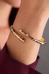 Harry Potter™ Hermione Wand Bypass Cuff Gold | Alex and Ani