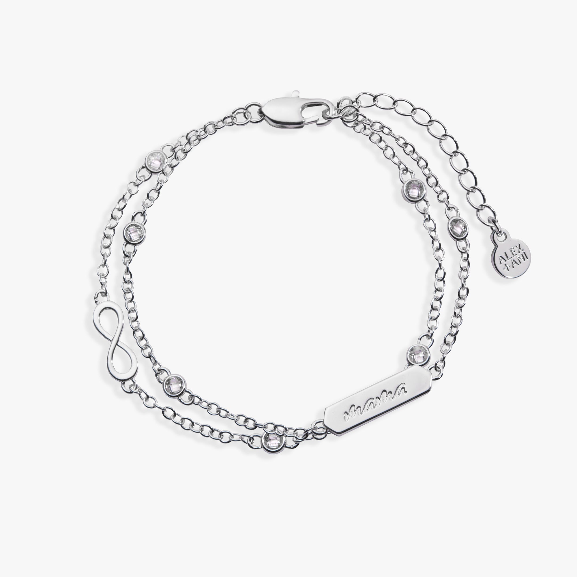 Mama Infinity Adjustable Bracelet Silver | Alex and Ani