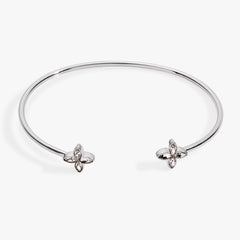 Crystal Logo Star Flex Cuff Silver | Alex and Ani