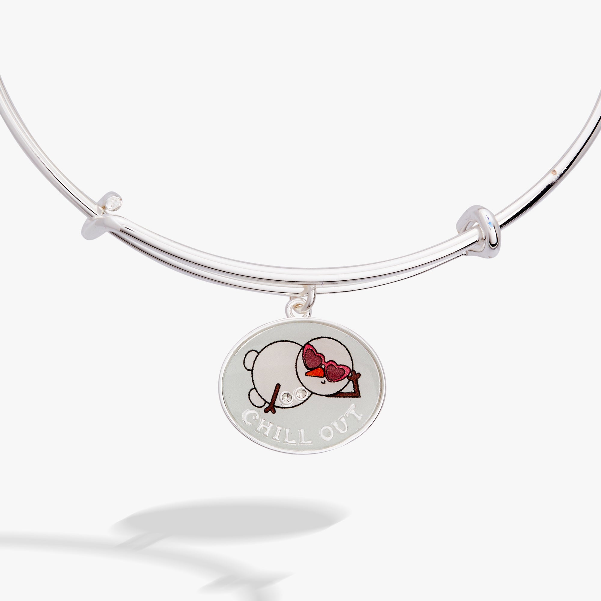 ‘Chill Out’ Charm Bangle Silver | Alex and Ani