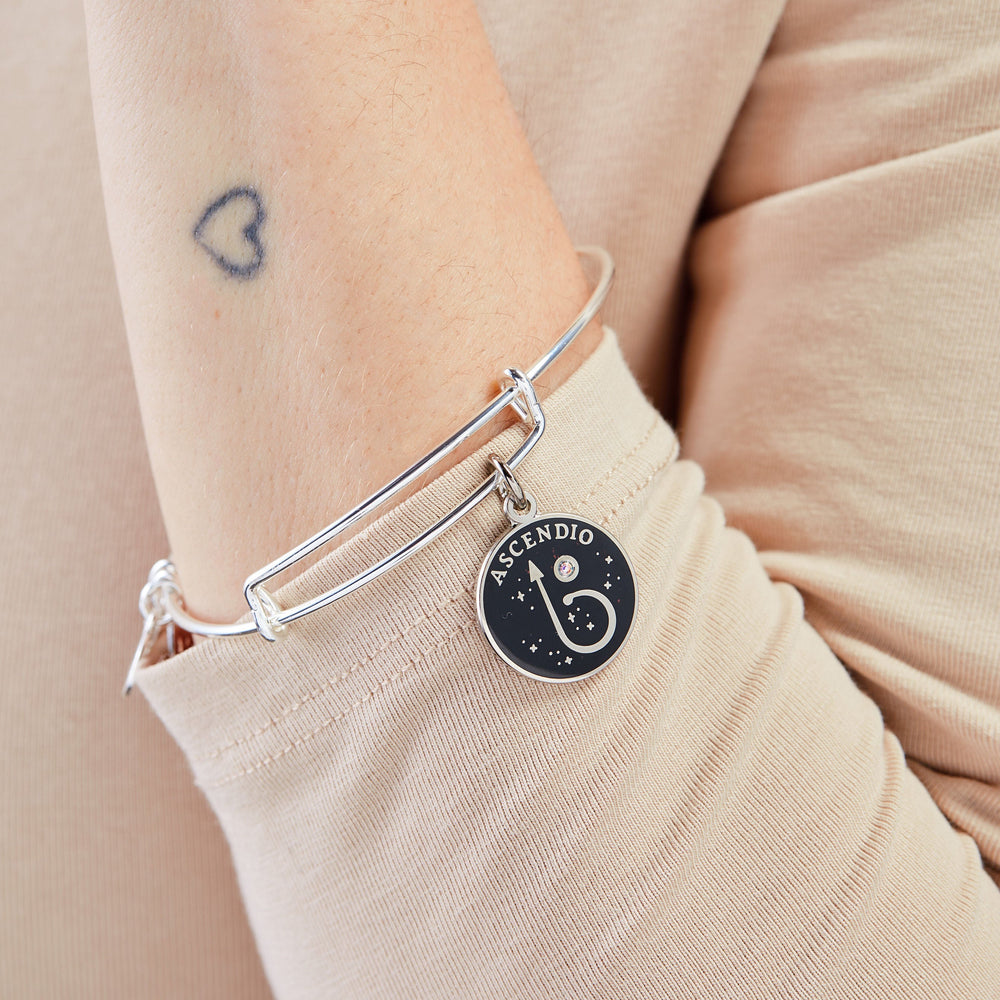 Harry Potter™ 'Ascendio' Charm Bangle Bracelet Shiny Silver | Alex and Ani