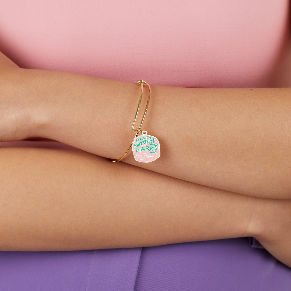 Harry Potter™ Celebrate Cake Charm Bangle Silver | Alex and Ani