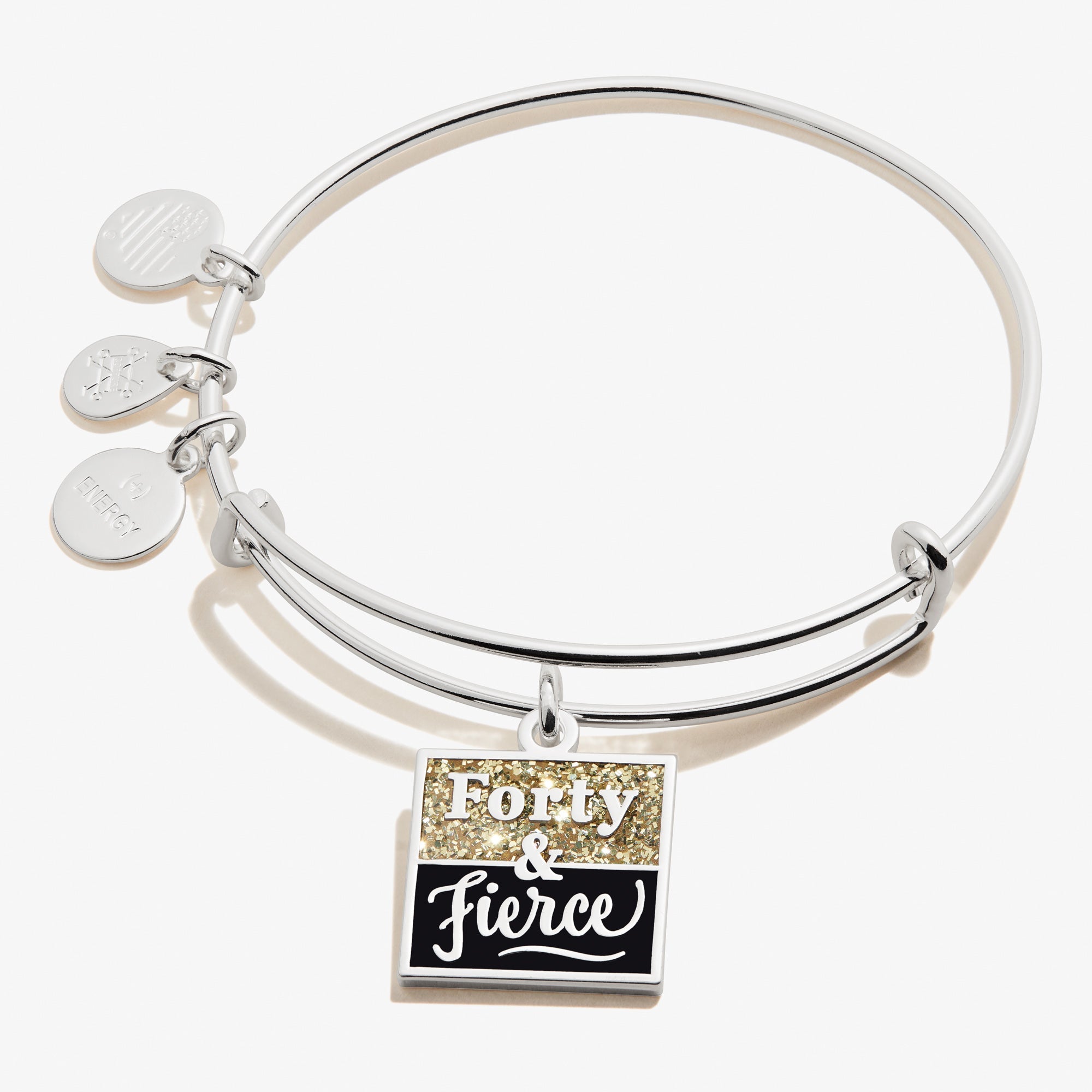 Forty & Fierce Charm Bangle - Alex and Ani Shiny Silver | Alex and Ani