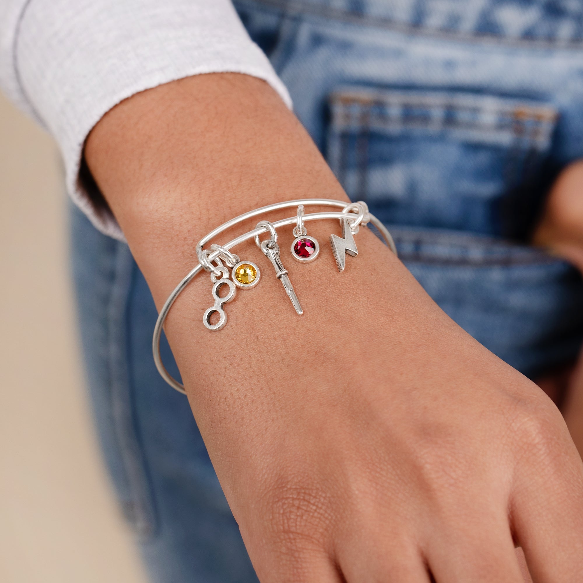 Harry Potter™ Character Multi-Charm Bangle - Alex and Ani Rafaelian Silver | Alex and Ani