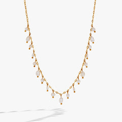 Freshwater Pearl Necklace Stainless Steel Gold | Alex and Ani