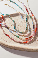 Turquoise Ombre Semi-Precious Beaded Necklace Stainless Steel Gold | Alex and Ani