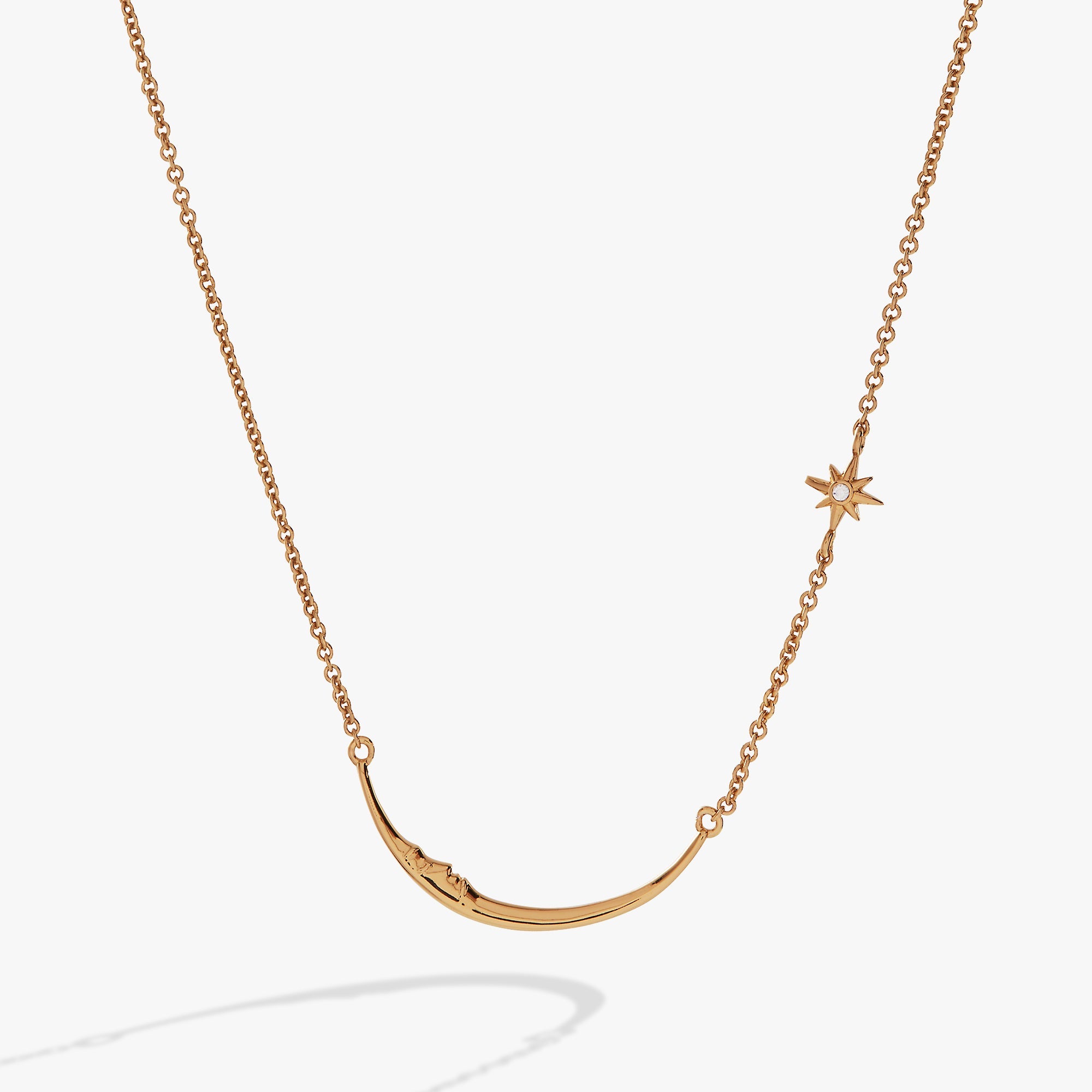 Crecent Moon Necklace Gold | Alex and Ani
